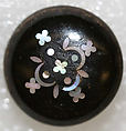 Button, horn, mother-of-pearl, paper, metal, British