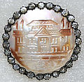 Button, mother-of-pearl, American or European