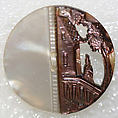 Button, mother-of-pearl, American or European