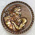 Button, metal, wood, British