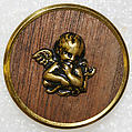 Button, metal, wood, British