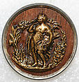 Button, metal, wood, British