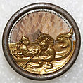 Button, metal, wood, British
