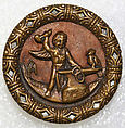 Button, metal, wood, British