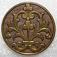 Button, metal, wood, British