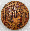Button, wood, American or European