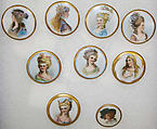 Button, porcelain, British