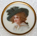 Button, porcelain, British