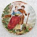 Button, porcelain, American or European
