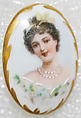 Button, porcelain, American or European