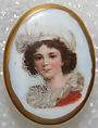 Button, porcelain, American or European