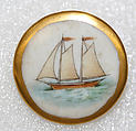 Button, porcelain, American or European
