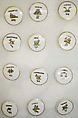 Button, porcelain, American or European