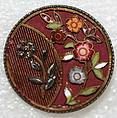 Button, enamel, metal, British