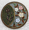 Button, enamel, metal, British