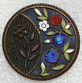 Button, enamel, metal, British