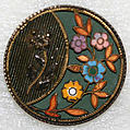 Button, enamel, metal, British