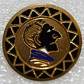 Button, enamel, French