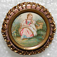 Button, enamel, American or European