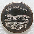 Button, metal, British
