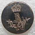 Button, metal, British