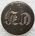 Button, metal, British