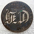 Button, metal, British