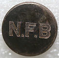 Button, metal, British