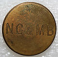 Button, metal, British
