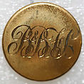Button, metal, British