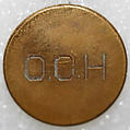 Button, metal, British