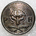 Button, metal, British