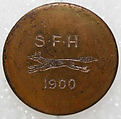 Button, metal, British