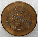 Button, metal, British