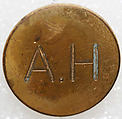 Button, metal, British