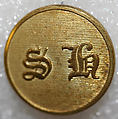 Button, metal, British