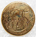 Button, metal, British