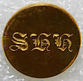 Button, metal, British