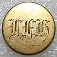 Button, metal, British
