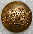 Button, metal, British