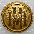 Button, metal, British