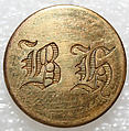 Button, metal, British