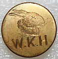 Button, metal, British