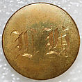 Button, metal, British