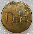 Button, metal, British