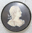 Button, grisaille, glass, French