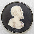 Button, grisaille, glass, French