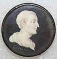 Button, grisaille, glass, French