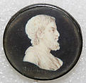 Button, grisaille, glass, French