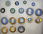 Button, jasper, metal, British